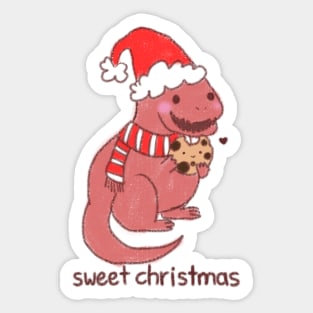 Christmas dinosaur T Rex Sticker